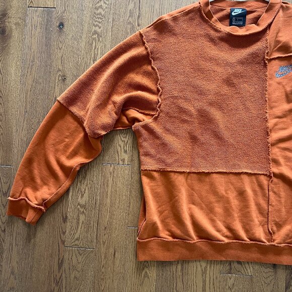 Nike Sportswear Icon Clash Fleece Sweatshirt Women’s L Rust Burnt Orange Loose F - Picture 6 of 9